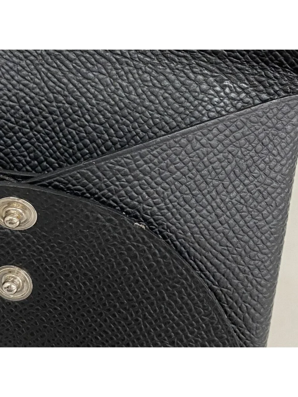 Hermes Coin Purse Calvi Duo Veau Epsom Black Silver